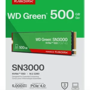 Unidad De Estado Solido Wester Digital Green Sn3000 Nvme 500gb M.2 2280 Nvme