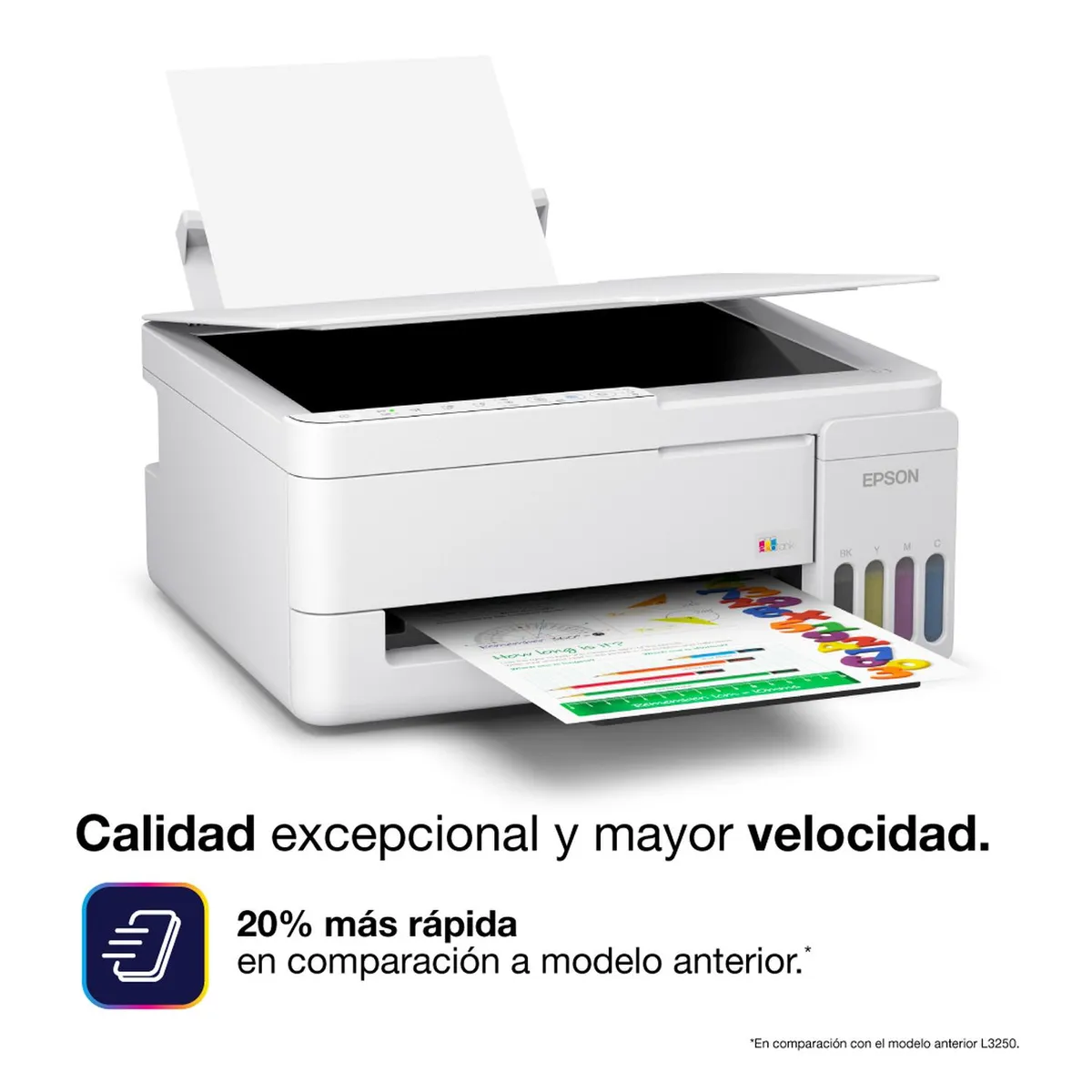 Impresora color Multifuncional EPSON EcoTank L3352/Imprime/Copia/Escanea/Wi-Fi/HS USB/WHT - Imagen 3